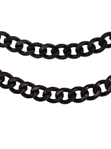 Steel_Art Schmuckset Herren mit Halskette und Armband Set Jake schwarz farben in schwarz