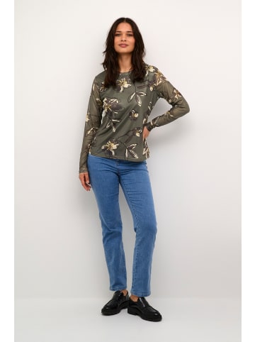 Kaffe Langarm-Bluse BPjuliane in Grape Leaf/ Big Sand Flowers