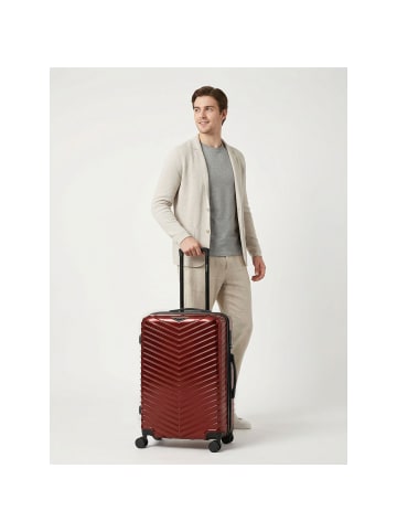 Redolz Essentials 18 2.0 4 Rollen Trolley M 66 cm mit Dehnfalte metallic-red shiny