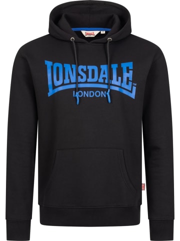Lonsdale T-Shirt "Chatsworth Herren Kapuzensweatshirt normale Passform" in Schwarz