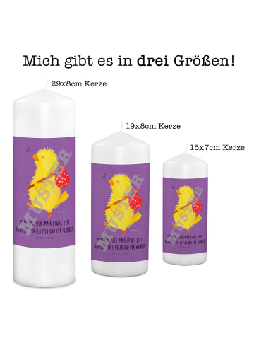 Mr. & Mrs. Panda Kerze Einhorn Bergsteiger mit Spruch in Weiß