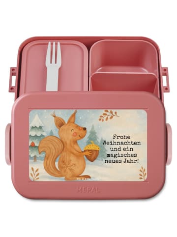 Mr. & Mrs. Panda MEPAL Bentobox Eichhörnchen Weihnachten Design ... in Rot Pastell