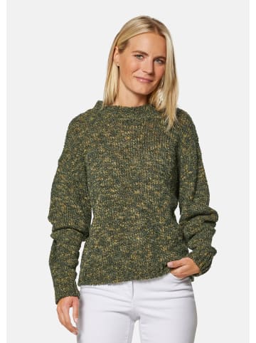 MADELEINE Pullover mit Stehkragen in khaki / multicolor