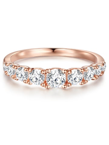 Trilani Ring aus Sterling Silber mit Zirkonia in roségold