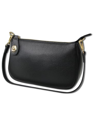 Toscanto Leder Schultertasche Toscanto Tasche schwarz ca. 27cm