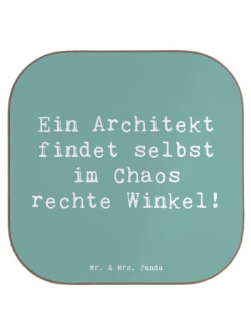 Mr. & Mrs. Panda Getränkeuntersetzer Spruch Architekt Chaos mit ... in Meeresbrise