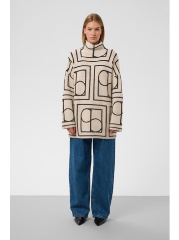 Soaked in Luxury Strickpullover SLHedaya Casual fit in Whisper White w Black Monogram