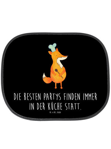 Mr. & Mrs. Panda auto blendschutz Fuchs Koch mit Spruch in Schwarz