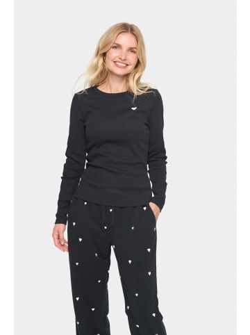 SAINT TROPEZ Langarm-Bluse ZisteSZ Fitted in Black