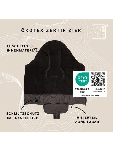 Kaiser Naturfellprodukte Kinderwagen Fußsack Sandy black