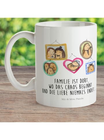 Mr. & Mrs. Panda Trinklernbecher Igel Familie mit Spruch in Weiß