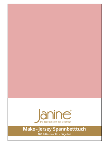 Janine Spannbetttuch Mako Feinjersey in zartmauve