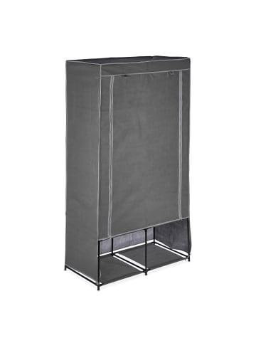 relaxdays Stoffschrank in Anthrazit - (B)90 x (H)172 x (T)45 cm