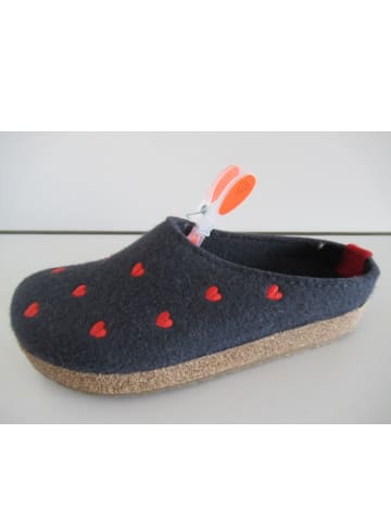 HAFLINGER Hausschuh Grizzly Cuoric  in Grau