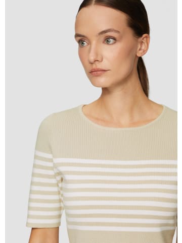s.Oliver BLACK LABEL Strickpullover kurzarm in Beige