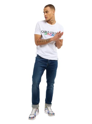 Carlo Colucci T-Shirt Camisa in Weiß