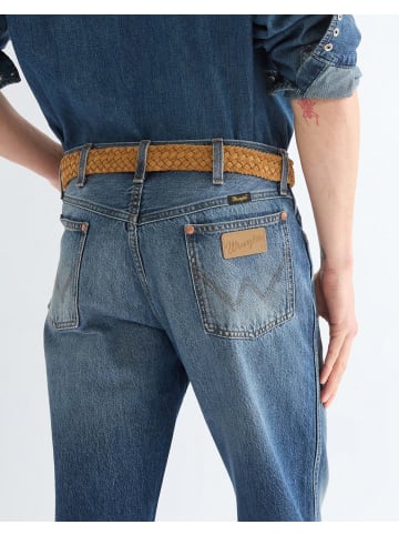 Wrangler Gürtel Suede Braided in Brown Suede