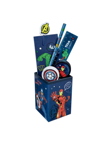 Avengers Avengers Federmäppchen gefüllt 7 teilig Blau Schreibwaren Set in Blau