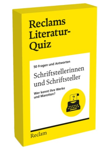 Reclam Verlag Papeterie/PBS - Schriftstellerinnen und Schriftsteller. Wer kennt ihre Werke un