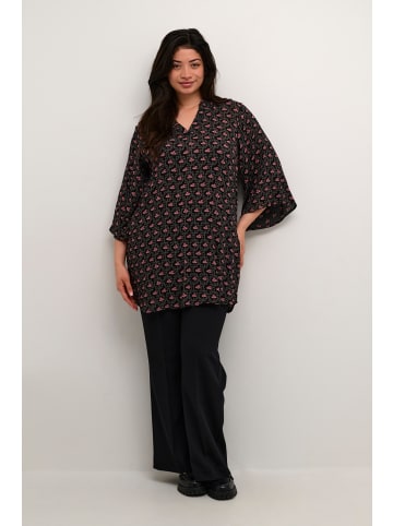 KAFFE curve Tunika KCamy in Dark/Rosa Flowers