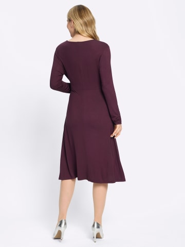 Sieh an! Jersey-Kleid in burgund