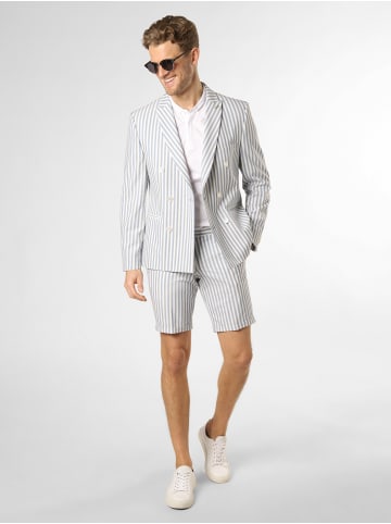 Finshley & Harding London Baukasten-Sakko Brixdon-Double in hellblau weiß