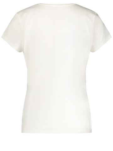 TAIFUN T-Shirt Kurzarm Rundhals in Offwhite gemustert