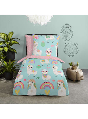 Good Morning Renforcé Kinder-Wendebettwäsche in bunt