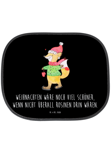 Mr. & Mrs. Panda Auto Sonnenblende Fuchs  Schlittschuhe mit Spruch in Schwarz