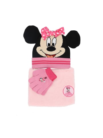 Disney Mickey Mouse Mütze Set mit Schal & Handschuhen rosa