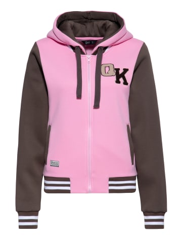 Queen Kerosin Queen Kerosin Kapuzensweatjacke Chase Dreams Not Cowboys in rosa