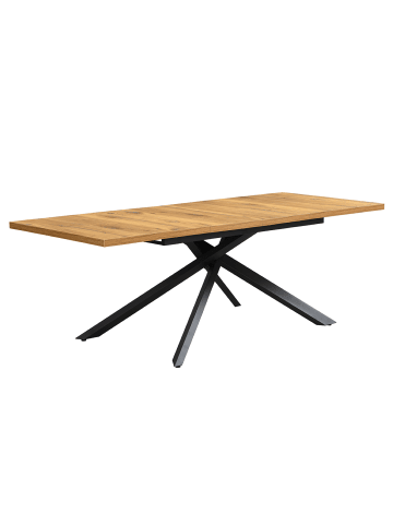 DUBI Möbel Ausziehstisch MALTE in Eiche - (B)140-220 x (H)76 x (T)90 cm