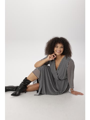 Meshkleid in schwarz-weiß
