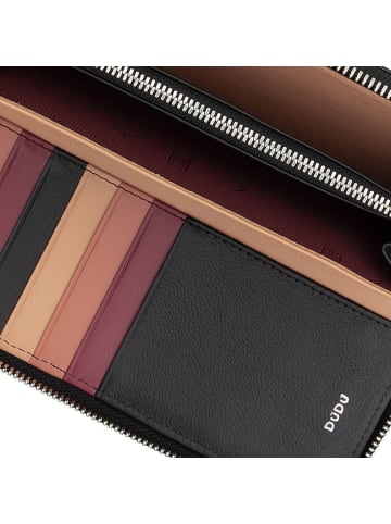 DuDu Ustica Geldbörse RFID Schutz Leder 20 cm black
