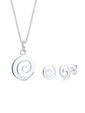 Elli Schmuckset 925 Sterling Silber Spirale in Silber