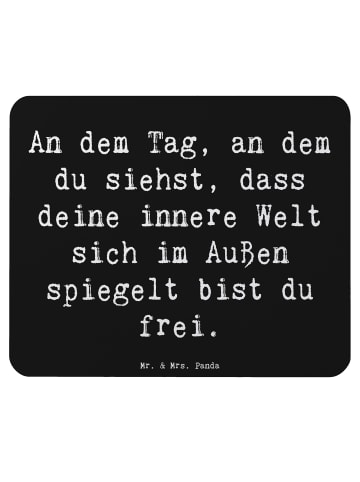 Mr. & Mrs. Panda Mouse Pad Spruch Selbstreflexion Freiheit mit S... in Schwarz