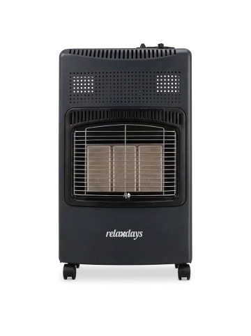relaxdays Gasheizofen in Schwarz - (B)42 x (H)73 x (T)36 cm