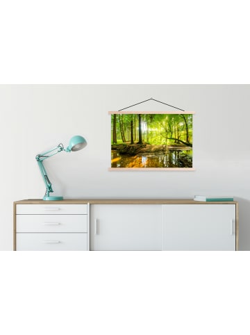 MuchoWow Poster mit Leiste Waldlicht