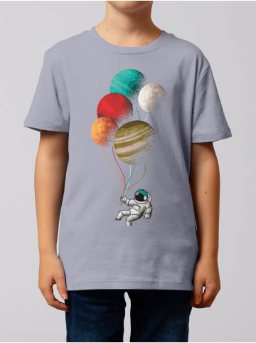 wat? Apparel T-Shirt Balloon Spaceman in Lavender