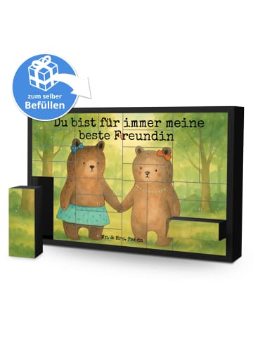 Mr. & Mrs. Panda Weihnachtskalender Bär Freundin Design mit Spruch in Weiß