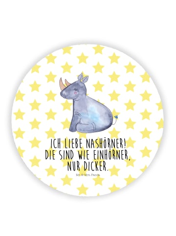 Mr. & Mrs. Panda Magnet für Kühlschrank Einhorn Nashorn mit Spruch in Weiß