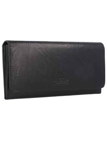 mano Donna Aurona Geldbörse RFID Leder 19 cm in schwarz