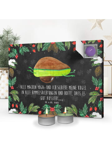 Mr. & Mrs. Panda Adventskalender Avocado Yoga mit Spruch in Kreidetafel