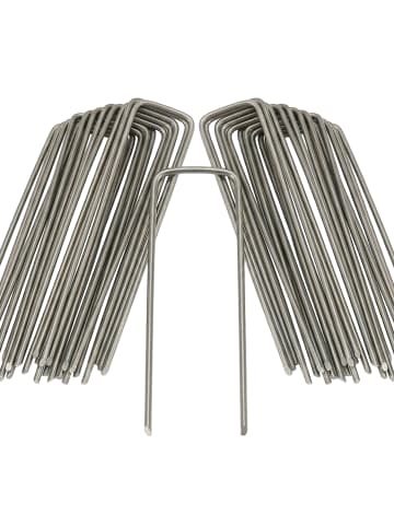 relaxdays 100x Bodenanker in Silber
