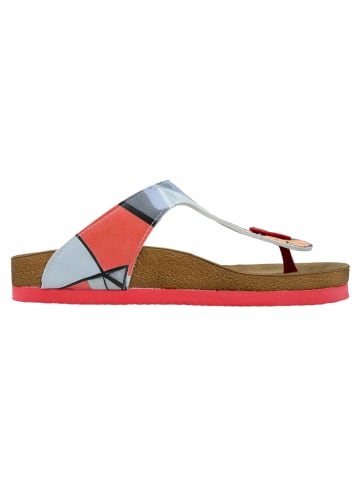 Dogo Lila Zehentrenner Sandalen - Cubic Faces in Mehrfarbig