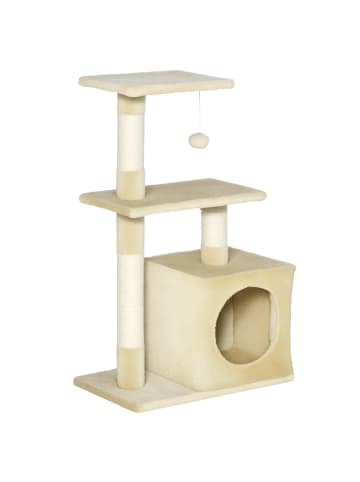 Pawhut Kratzbaum Beige 50B x 30T x 81,5H cm