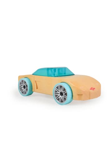 Moni Spielzeugautos Mini Buchenholz in blau