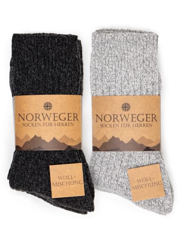 Occulto 6er Pack Norweger Socken Finn in GrauMix