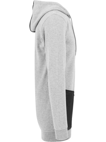 Urban Classics Urban Classics Zip-Kapuzenpullover in gry/blk