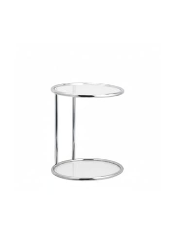relaxdays Beistelltisch in Silber - (H)53 x Ø45 cm